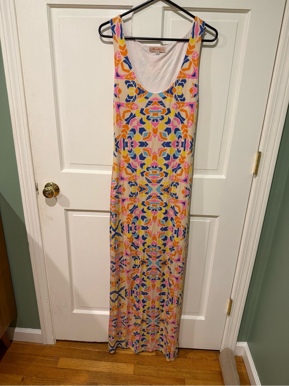 Mara Hoffman Sleeveless Aloha Stone Multicolor Geometric Maxi Dress